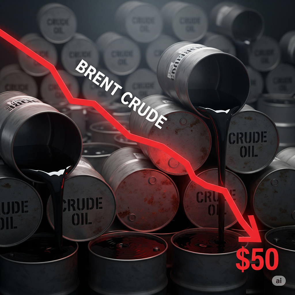 EIA Predicts Brent Crude Oil Drop to $50 Amid Oversupply